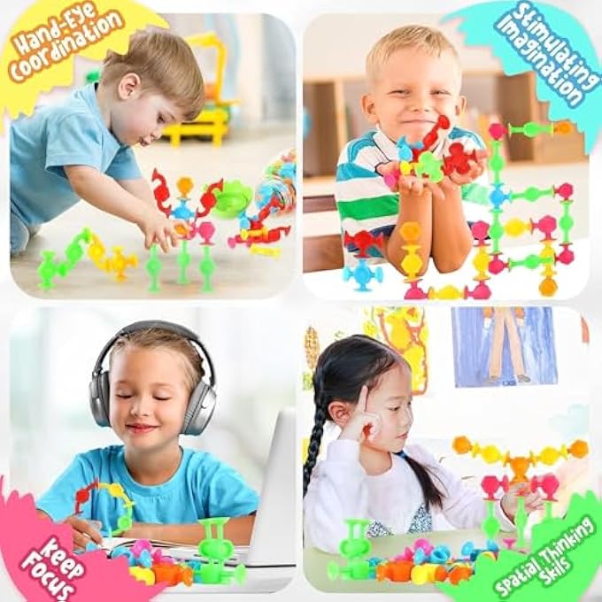 X spring Suction Cup Toys, Squishy Sensory Stress Balls, Fun Wall Sticking Toys for Kids Development, Perfect for Car Windows and Glass Surfaces Playtime - Image 3