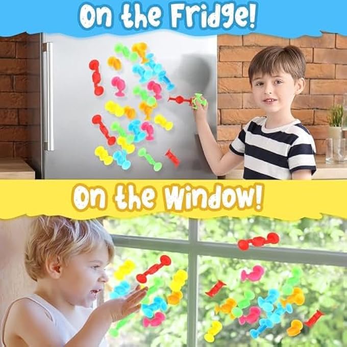 X spring Suction Cup Toys, Squishy Sensory Stress Balls, Fun Wall Sticking Toys for Kids Development, Perfect for Car Windows and Glass Surfaces Playtime - Image 4