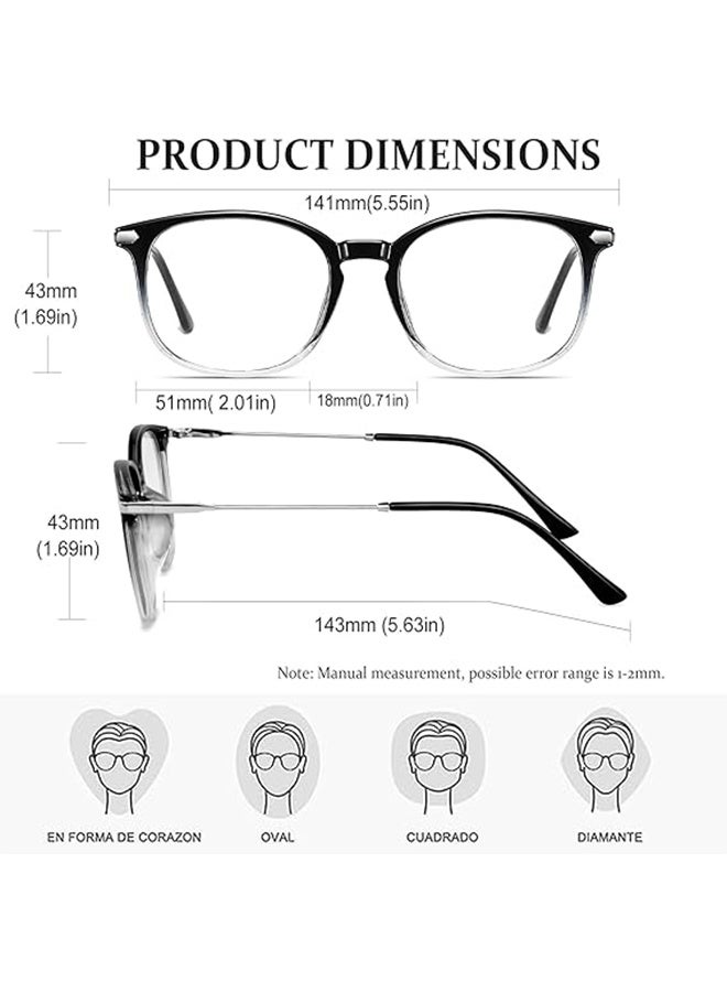 Photochromic Blue Light Blocking Glasses for Men Women, Anti Blue Light Eyewear, Transparent Gaming Glass Clear Classic Ultra Lightweight TV PC Computer Laptop anti Eye Fatigue - Image 2