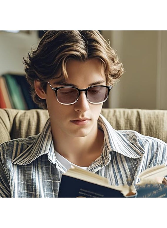 Photochromic Blue Light Blocking Glasses for Men Women, Anti Blue Light Eyewear, Transparent Gaming Glass Clear Classic Ultra Lightweight TV PC Computer Laptop anti Eye Fatigue - Image 5