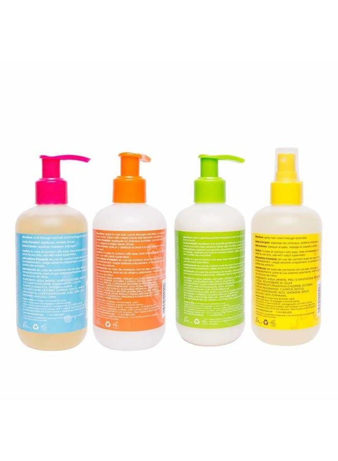 Mixed Chicks Kid's Quad Pack - Shampoo, Conditioner, Leave-in Conditioner, Tangle-Tamer, 8 fl.oz (Pack of 4) - Image 2
