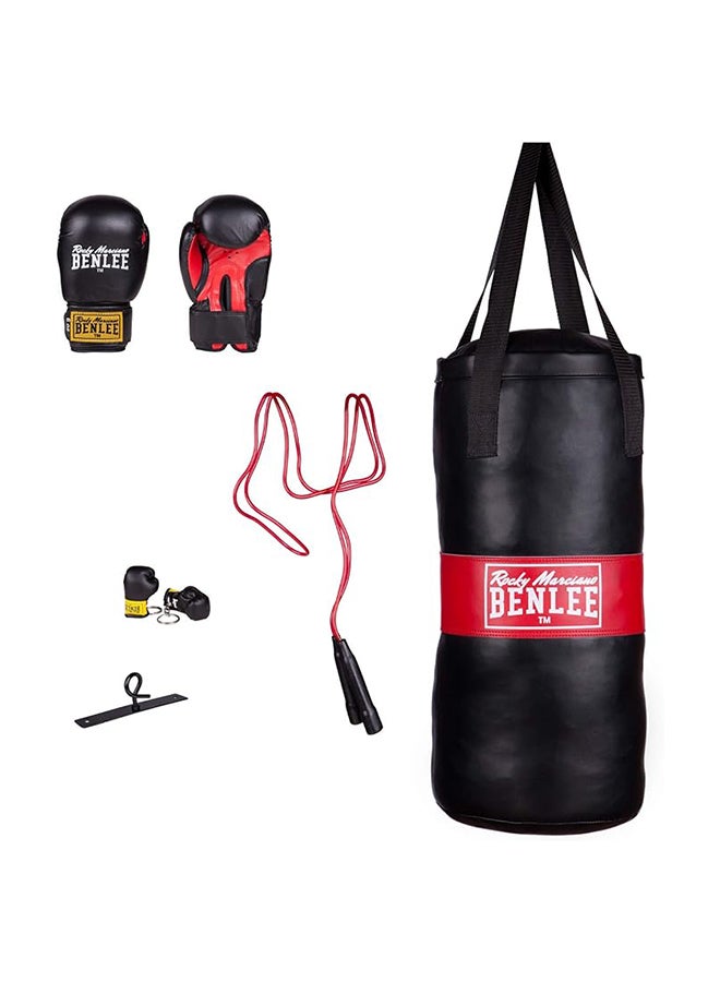 Benlee مجموعة حقيبة قتال وقفازات بن لي، أسود مفعم بالحيوية، قفازات قتال، 199077 - Image 1
