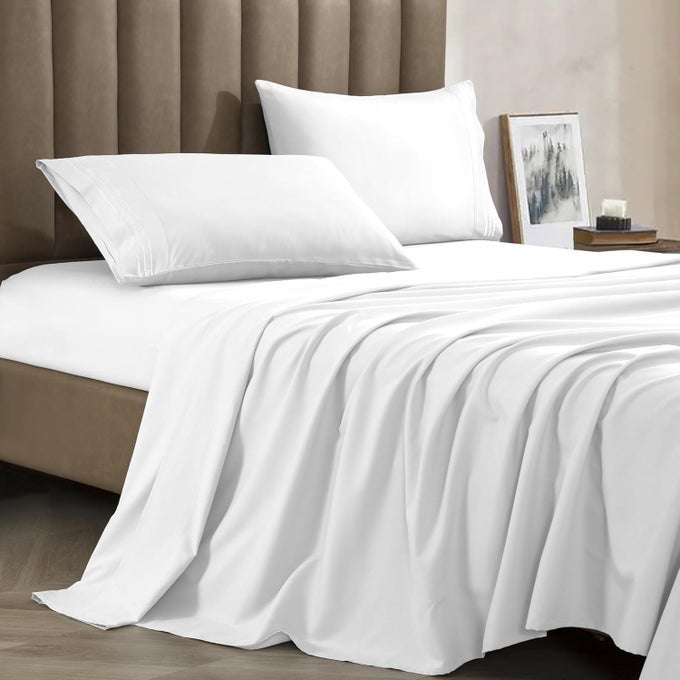 PREMIUM 1800 HOTEL QUALITY WRINKLERESISTANT 4PIECE MICROFIBER SHEET SET LUXURY ULTRA SOFT AND BREATHABLE BEDDING 16 INCH DEEP POCKET 4PC SHEET SET FULL WHITE