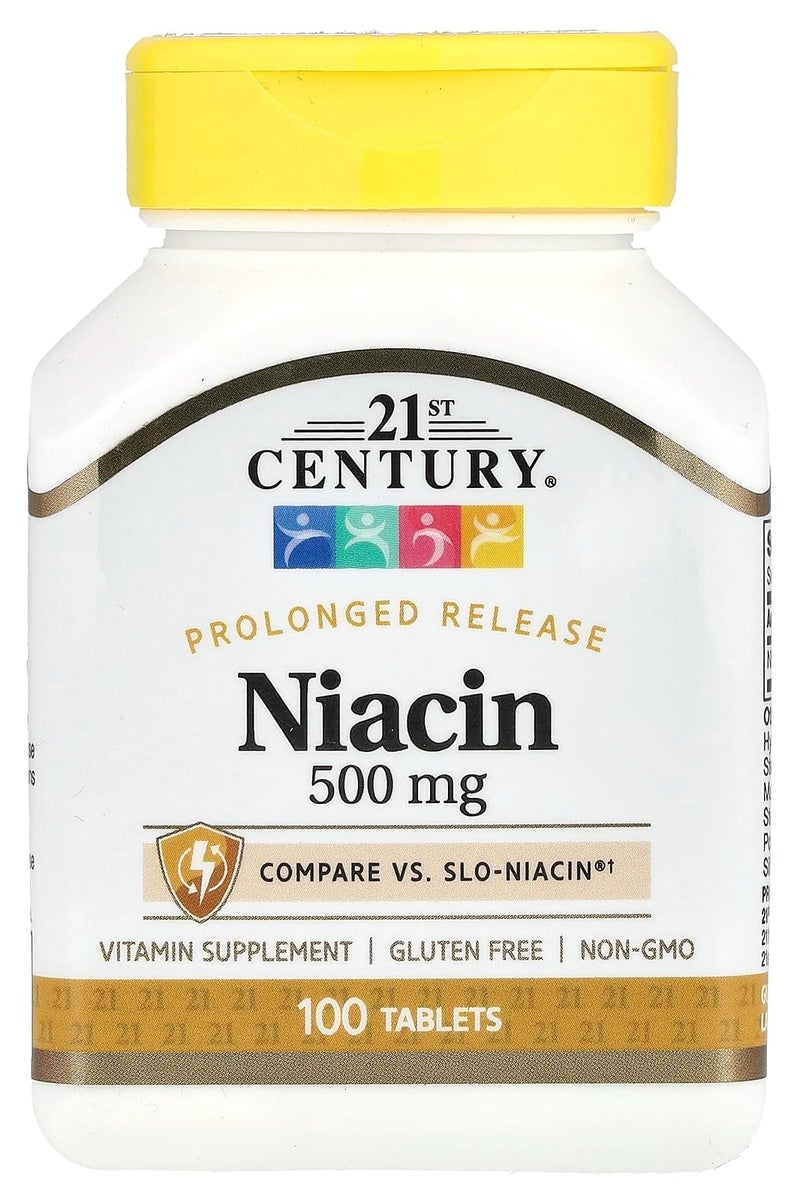 Prolonged Release Niacin 500 mg 100 tablets