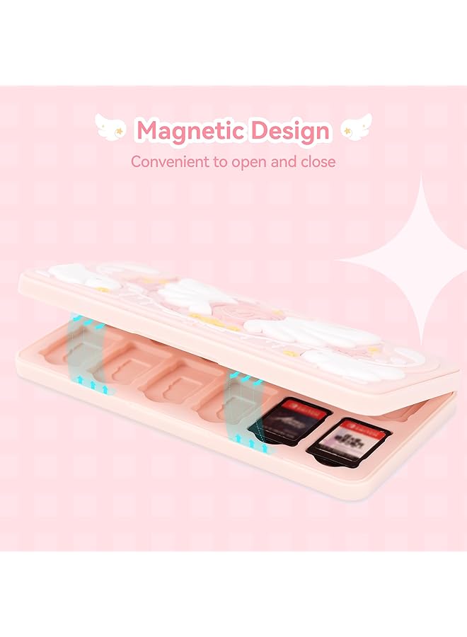 GeekShare حافظة بطاقات ألعاب سويتش متوافقة مع نينتندو سويتش، حافظة ألعاب محمولة مع 24 فتحة لبطاقات الألعاب و24 فتحة لبطاقات TF، سلسلة ستار وينجز - Image 3