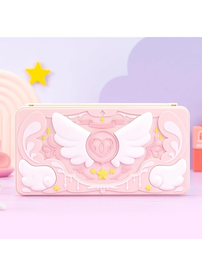 GeekShare حافظة بطاقات ألعاب سويتش متوافقة مع نينتندو سويتش، حافظة ألعاب محمولة مع 24 فتحة لبطاقات الألعاب و24 فتحة لبطاقات TF، سلسلة ستار وينجز - Image 5