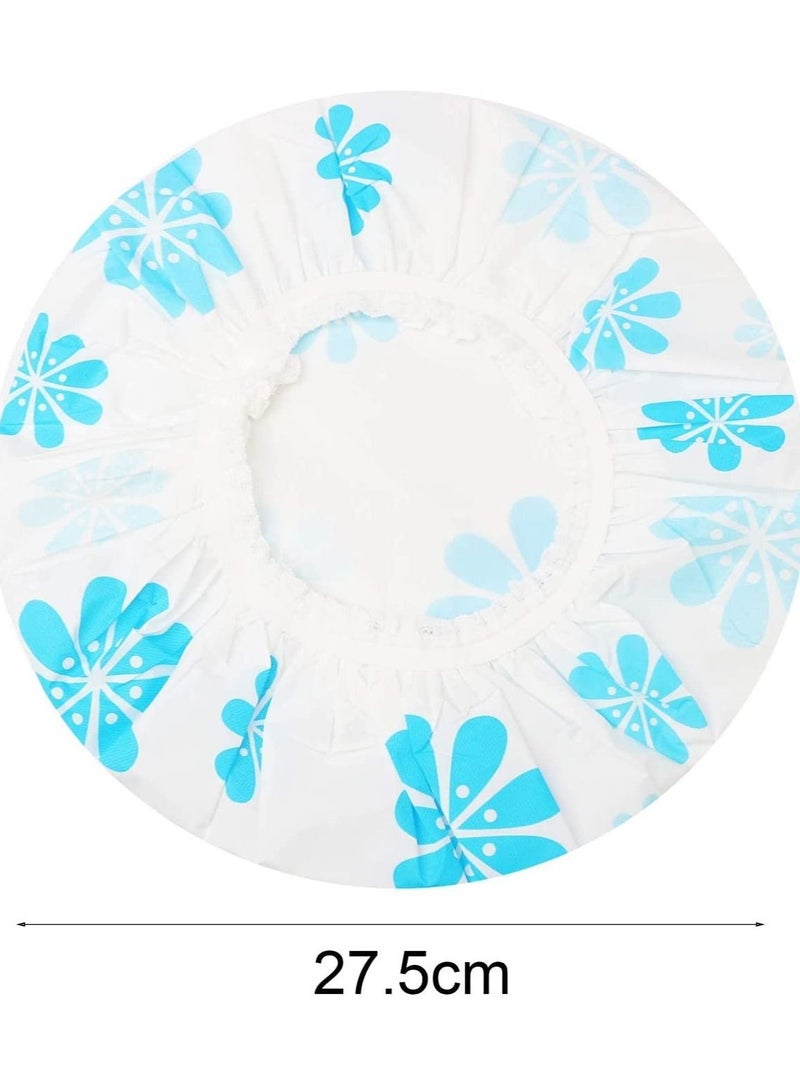 ORiTi 3-Piece Waterproof Bath Shower Caps Plastic Reusable - Image 3