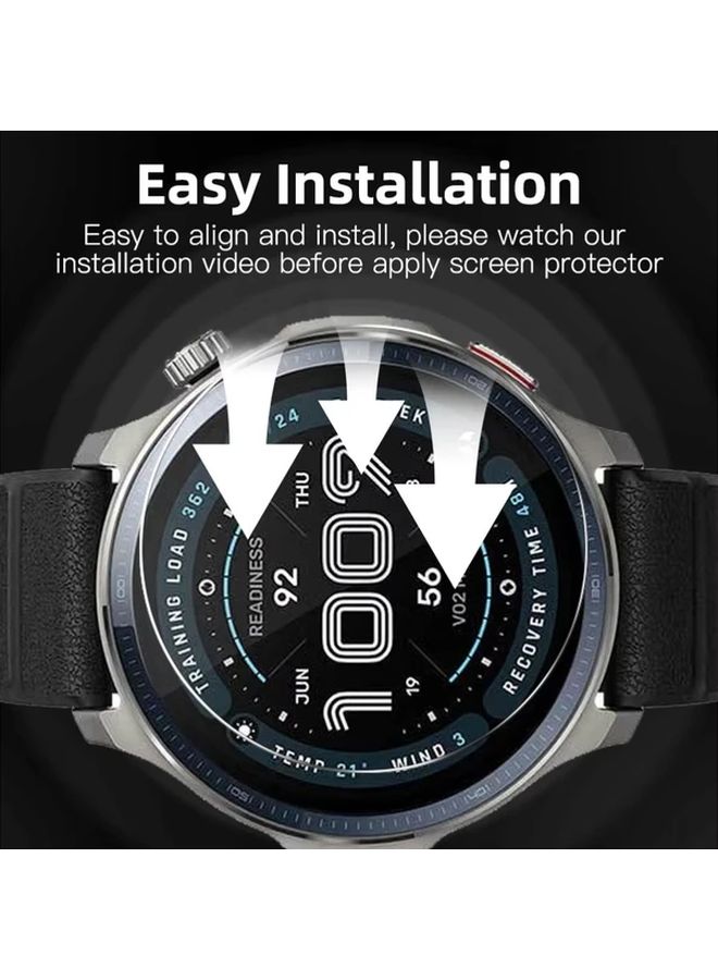5 قطع واقي شاشة زجاجي مقوى 9H لساعة Amazfit Balance 2 عالي الوضوح مضاد للخدش متين فيلم ملحقات فاخرة - Image 4