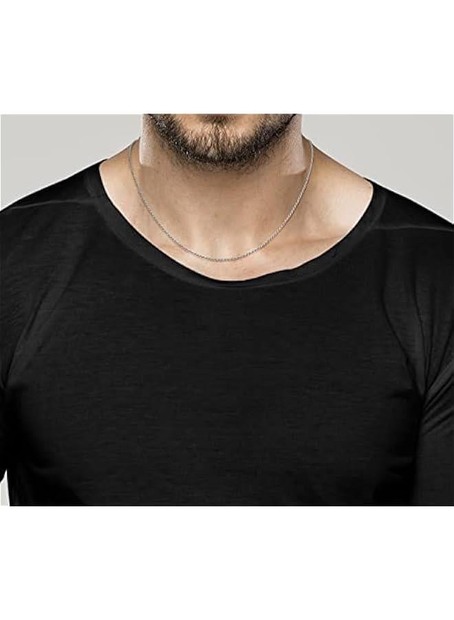 Arabest Solid Rhodium Plated 925 Sterling Silver Italian 1.5mm Diamond-Cut Braided Rope Chain Necklace for Men Women, Made in Italy - Image 4