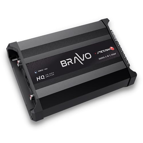 Stetsom Bravo HQ 800.4 Multichannel Car Audio Digital Amp - 2 Ohms Stable, 800 Watts RMS, 4 Independent Channels, Variable Crossover, Full Range, Car Stereo ds Bridge Speakers 800x4, RCA & High Input - Image 2