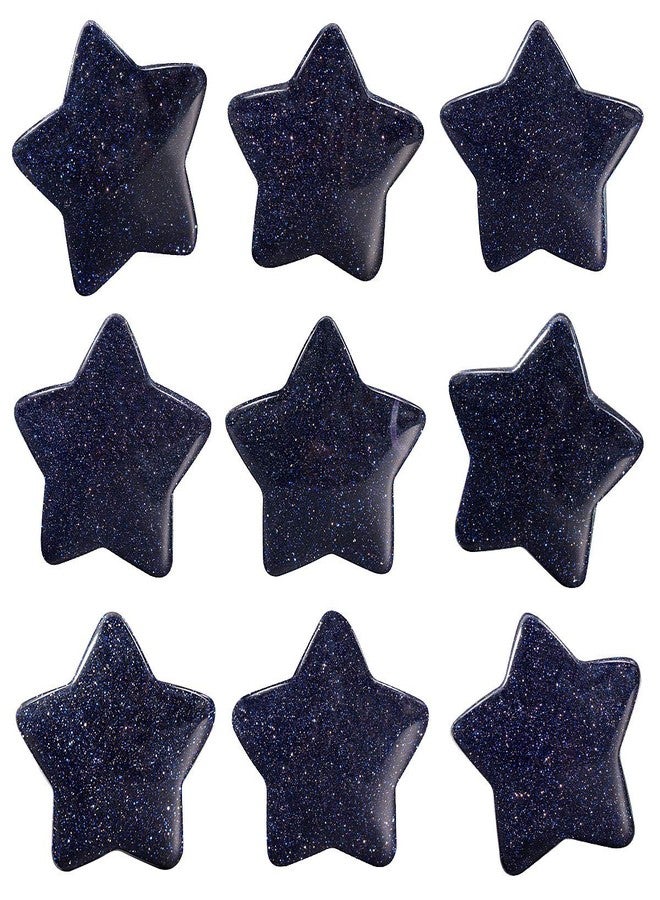 mookaitedecor Set of 5 Star Shape Healing Crystal Pocket Palm Stones, Polished Worry Stone for Reiki Chakra Balancing, Jewelry Making, Home Decoration, Blue Sand Stone - Image 3