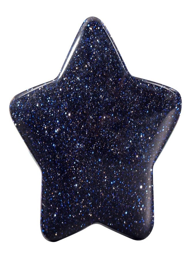 mookaitedecor Set of 5 Star Shape Healing Crystal Pocket Palm Stones, Polished Worry Stone for Reiki Chakra Balancing, Jewelry Making, Home Decoration, Blue Sand Stone - Image 2