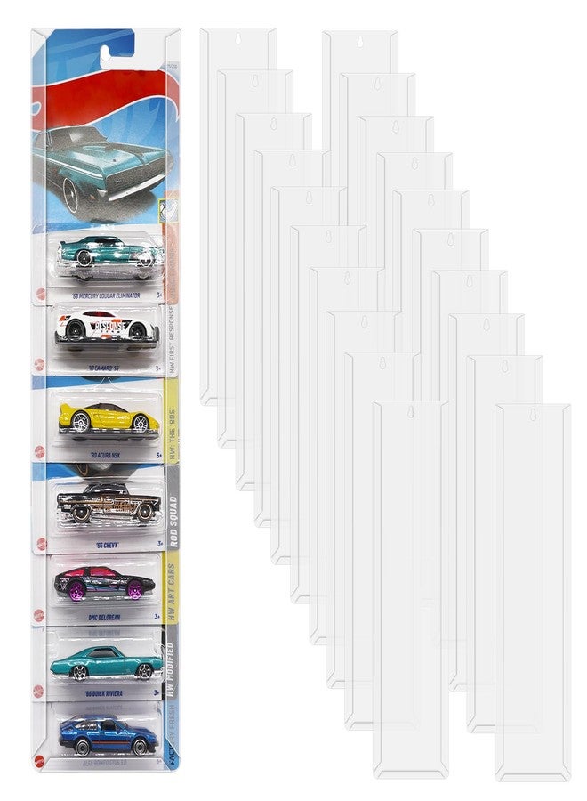 Adevar 20 Pcs Model Car Display Case Wall Mount Compatible with Hot Wheels Match-Box Packaged Cars Holds up to 200 Cars Model Car Storage Case Display Shelf Rack - Image 1