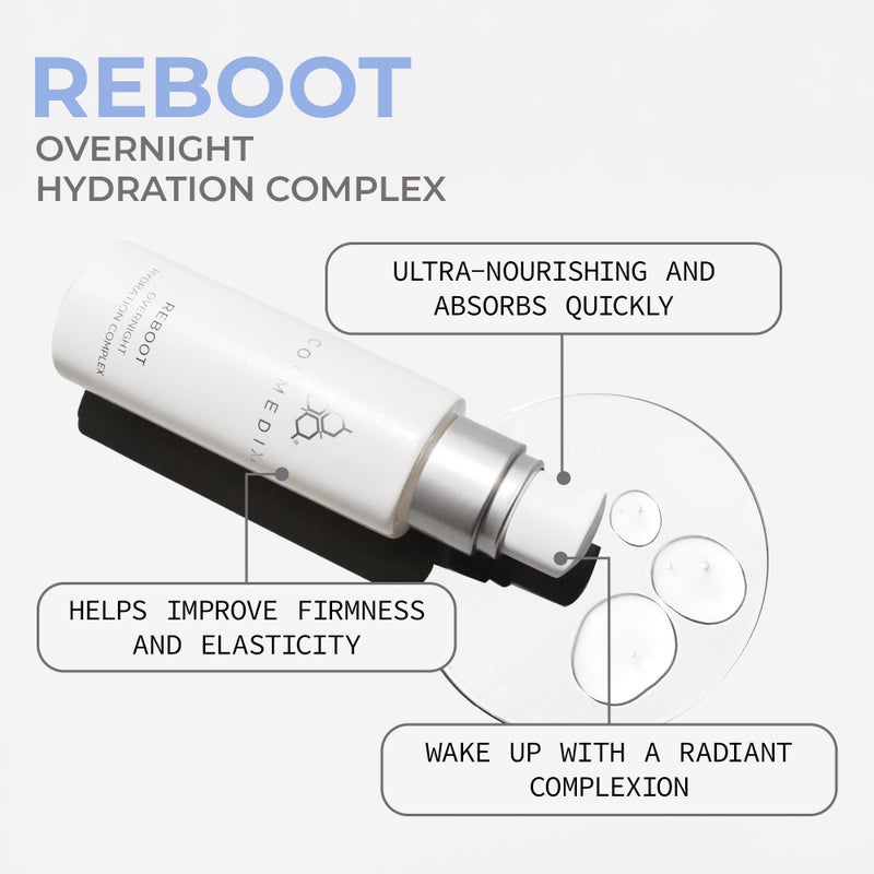 COSMEDIX Reboot Overnight Face Serum with Hydration Complex - Lightweight Anti-Aging Probiotic-Packed Facial Serum for Fine Lines, Wrinkles & Uneven Skin - Moisturizing Night Serum for All Skin Type - Image 2