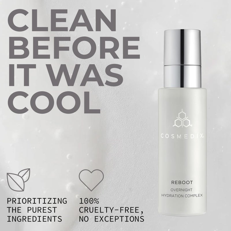 COSMEDIX Reboot Overnight Face Serum with Hydration Complex - Lightweight Anti-Aging Probiotic-Packed Facial Serum for Fine Lines, Wrinkles & Uneven Skin - Moisturizing Night Serum for All Skin Type - Image 5