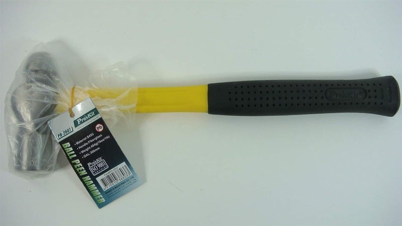 Pro'skit Proskit PD-2607 Carbon Steel Ball Peen Hammer With Fiberglass Handle (Multicolour) - Image 2