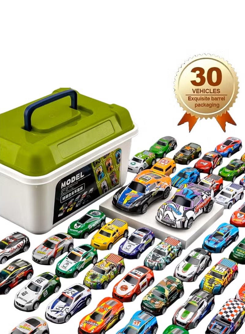 30 Pack Pull Back Toy Cars, Mini Die-Cast Race Cars Vehicles Bulk, Party Favor Cars Toys, Goodie Bag Stuffers, Pinata Fillers, Teacher Treasure Prize Box Toys for Boys Girls Toddlers 2,3,4,5 Years Old - Image 1