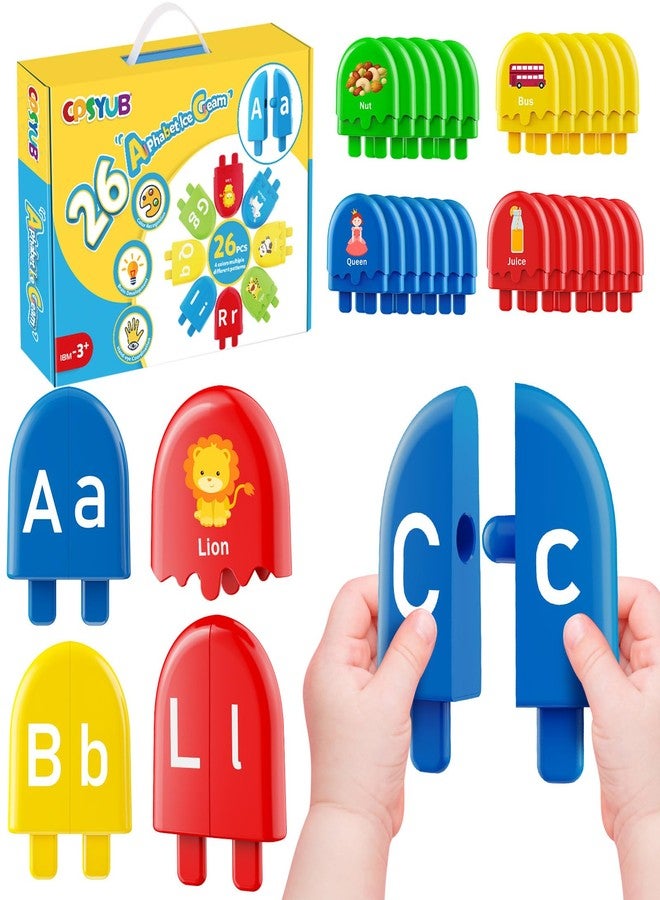 CPSYUB Alphabet Learning Toys Ice Cream ABC Letter Matching Toy Preschool Educational Montessori Toy Smart Color Sorting Kids Christmas Gift for Boys Girls Age 2 3 4 5+ - Image 1