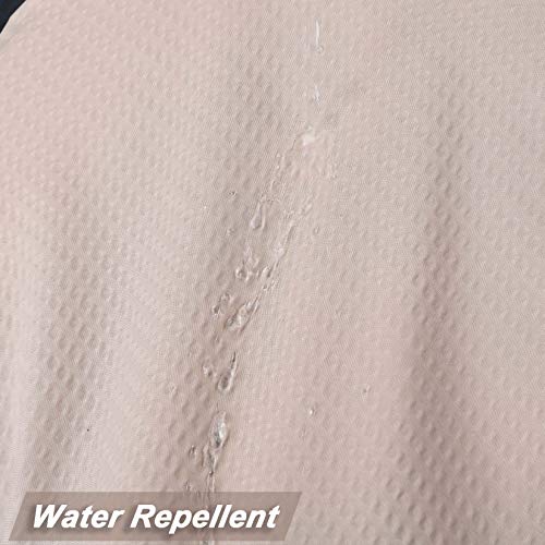 CAROMIO Water Repellent Soft Microfiber Fabric Shower Curtain or Liner for Bathroom, Decorative Embossed Pattern, Taupe, 72x72 Inches - Image 3