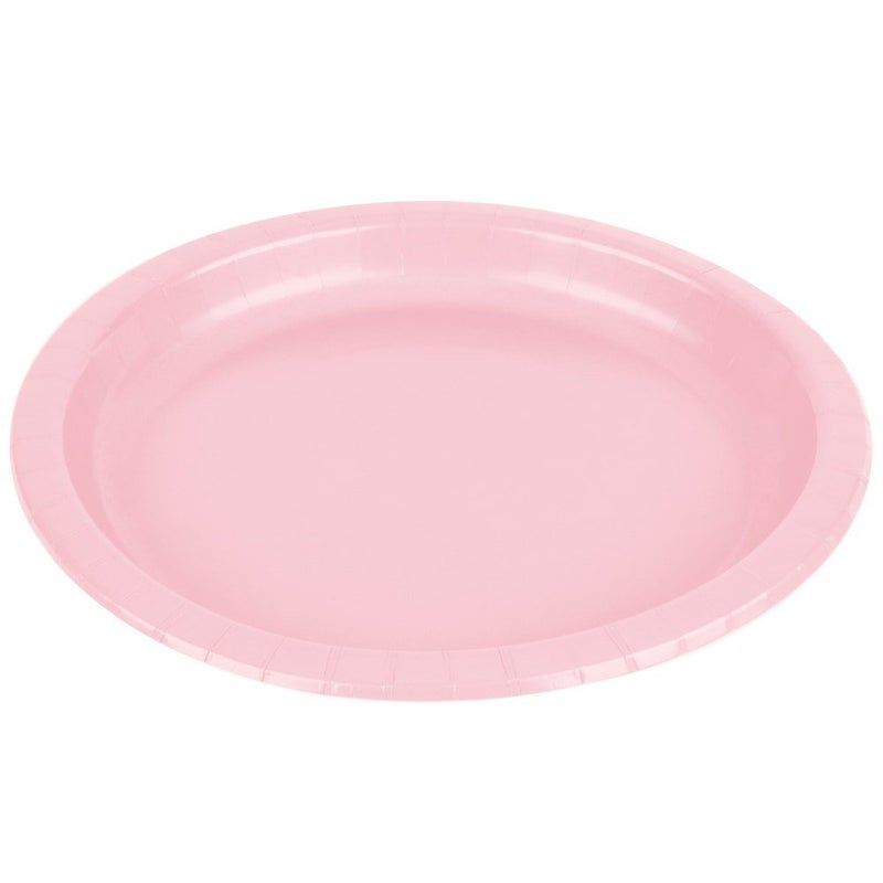 Amscan Pale Pink Round Plates  7"" (20-Pack) - Elegant & Sturdy Paper Plates  Perfect for Parties & Celebrations - Image 2