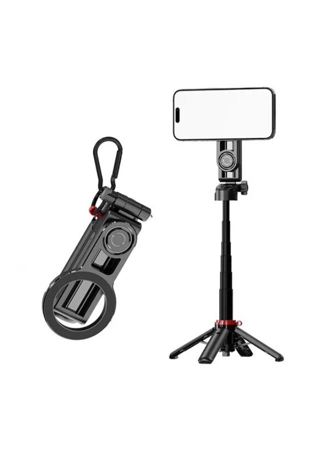 HIGHDAS Magnetic Phone Selfie Stick Tripod Foldable Telescopic Phone Stand, Wireless Bluetooth Remote, 360° Rotating Mount, Lightweight Portable Vlogging Tripod for iPhone - Image 5
