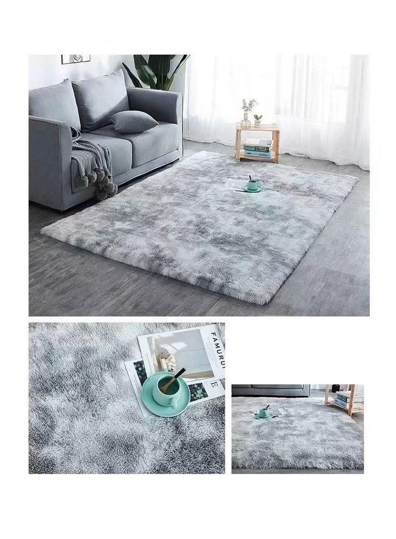 BAIG Soft Touch Area Rug Bedroom Anti-Skid Yoga Carpet Shaggy Rugs Fluffy Motley Tie-dye Carpets - Image 1