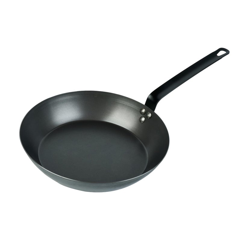 Restaurantware Met Lux 12 Inch Fry Pans 6 Lightweight Frying Pans InductionReady TripleRiveted Black Carbon Steel Cooking Skillets Durable For Searing Sauteing And Browning Food