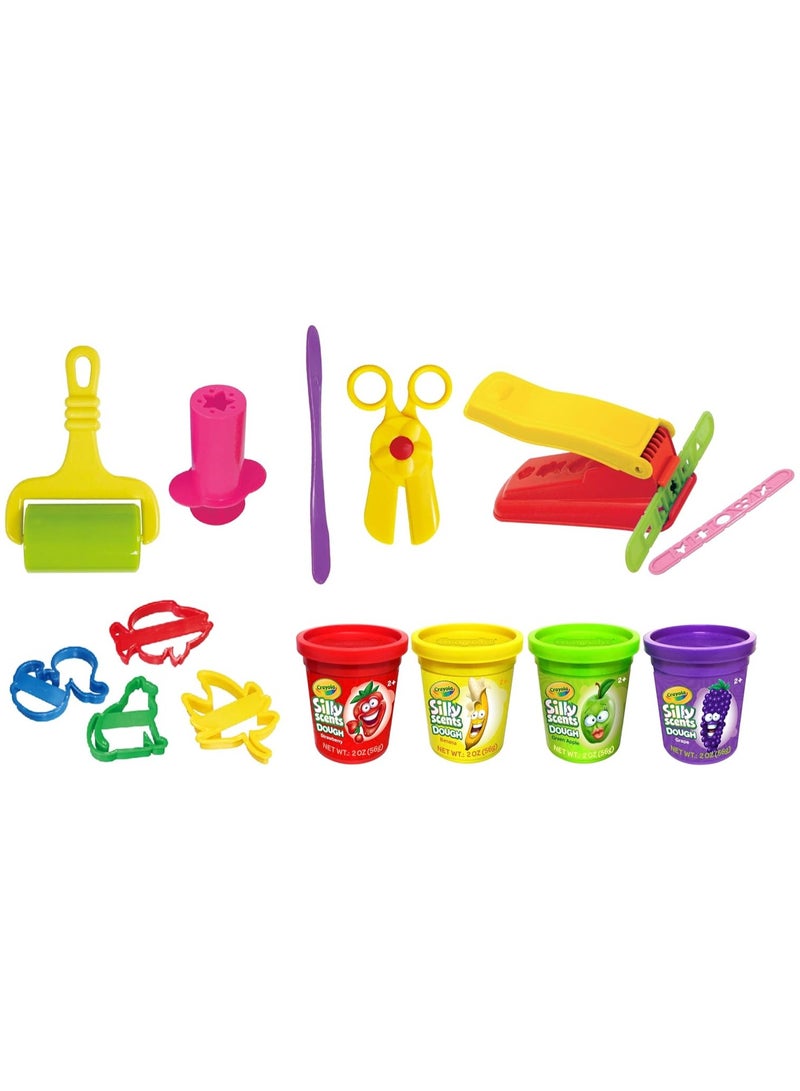 Crayola Silly Scents Tool Box – Scented Playdough Set with 8 Tools, Accessories & 4 Scented Doughs – Creative Sensory Kit for Kids Ages 3+ - Image 3