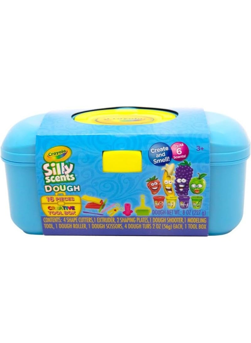Crayola Silly Scents Tool Box – Scented Playdough Set with 8 Tools, Accessories & 4 Scented Doughs – Creative Sensory Kit for Kids Ages 3+ - Image 5