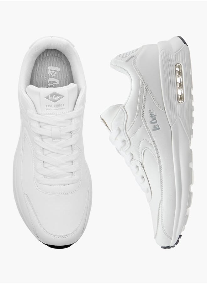 Lee Cooper Men's Logo Detail Sneakers with Lace-Up Closure  - Image 1