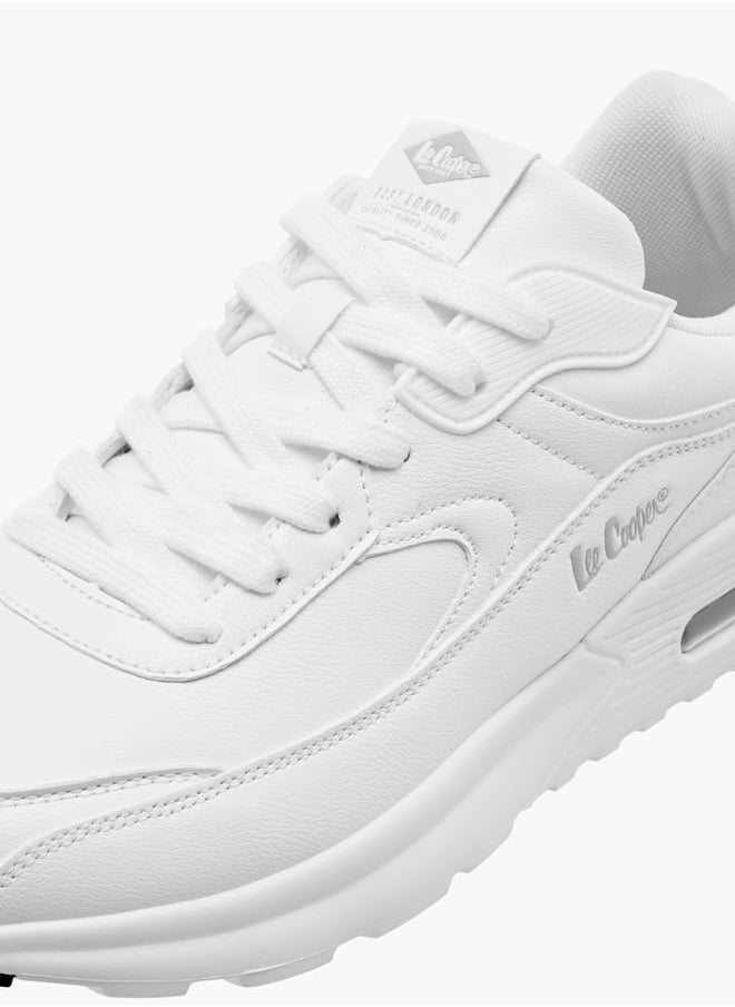 Lee Cooper Men's Logo Detail Sneakers with Lace-Up Closure  - Image 4