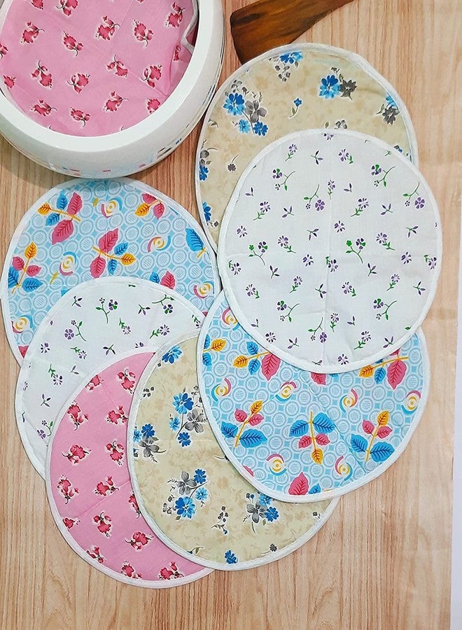 Atipriya Roti Cloth Wrap Rumal Set of 3 pair (Top+Bottam), Chapati cover in Round Style Traditional Kitchen Napkin (Color Print May vary) Keep Roti-Chapati Fresh - Image 5