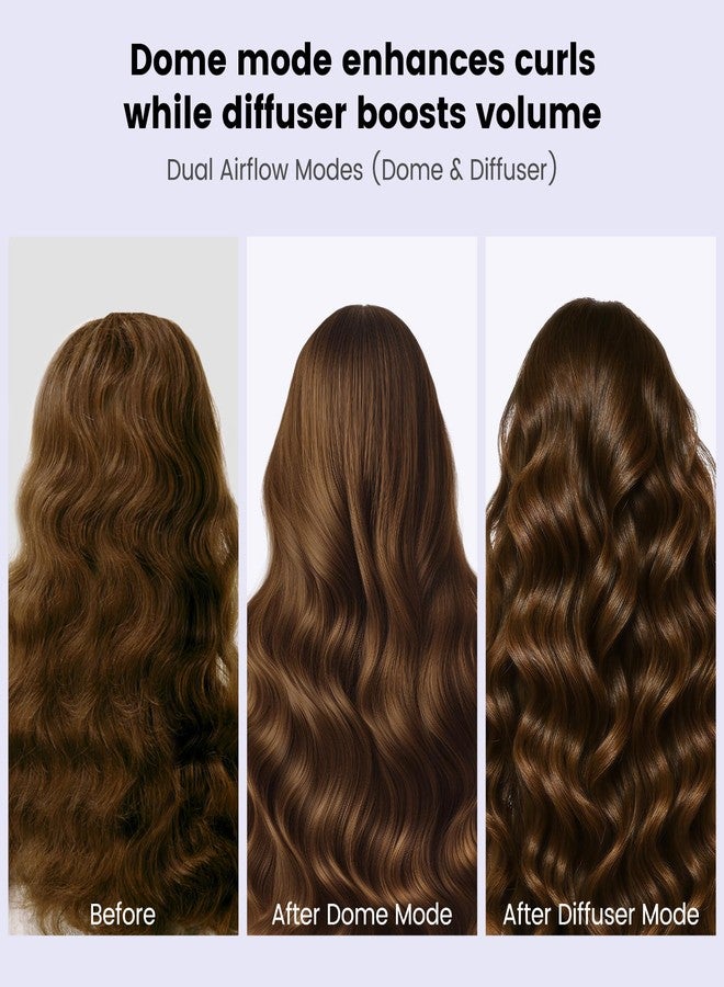 PUREGUST Wave Curl Diffuser Attachment for Dyson Airwrap, Two Airflow Dome Diffuse Modes for Air wrap HS01 HS05, Hair Diffuser to Dry Hair Quickly and Enhance Curl - Image 3