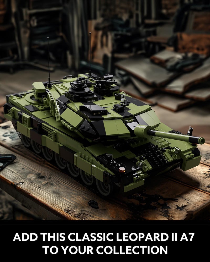 Nifeliz Leopard II A7 Tank, Military Tank Building Set for Adults, Collectible Army Model to Build and Display, Gift Ideal for Military Enthusiasts (2,069 PCS, NF10269) - Image 2
