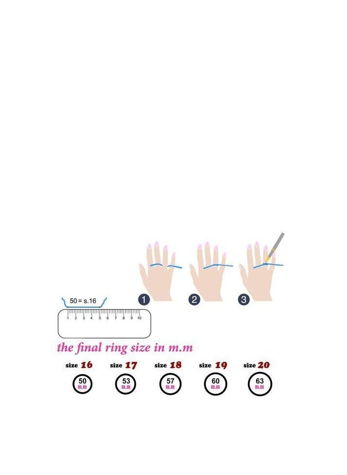 3Diamonds - Twins Ring Platinum Plated For Women With Zircon Stone - Silver - Image 1