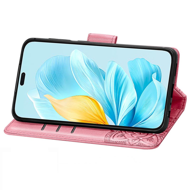 HuHa Case Cover For Honor 200 Lite Global Butterfly Love Flower Embossed Leather Phone Case(Pink) - Image 4