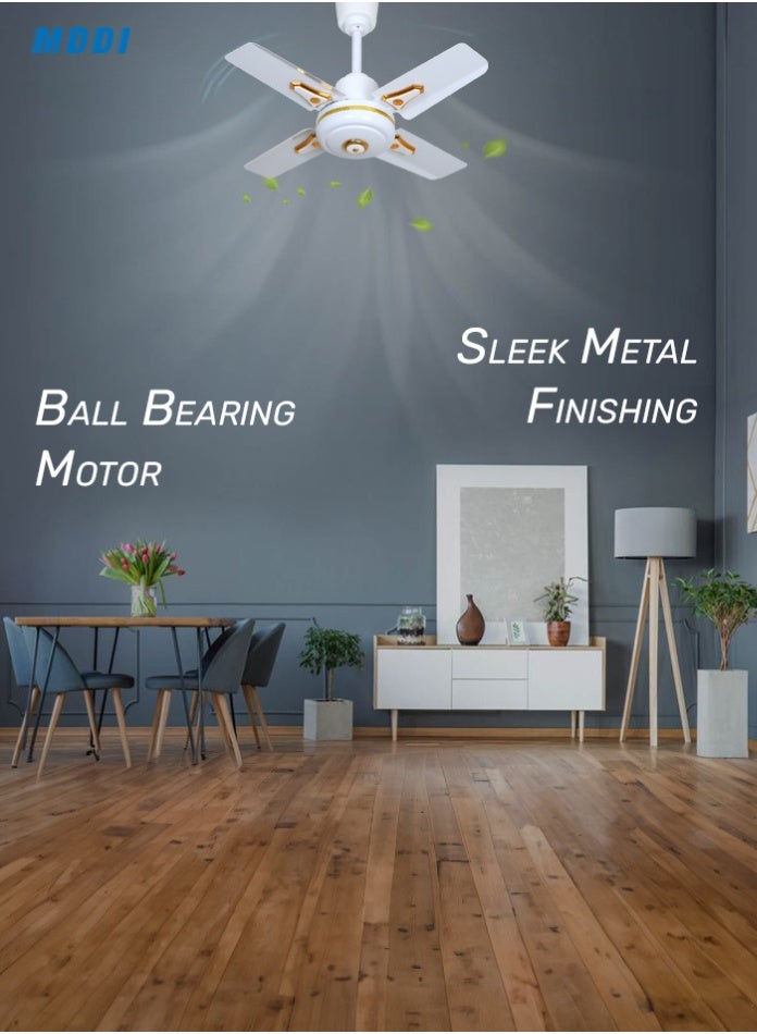 مودي مروحة سقف حديثة مقاس 24 بوصة بيضاء موفرة للطاقة مروحة هادئة مع إضاءة لغرفة النوم وغرفة المعيشة وراحة المنزل - Image 5