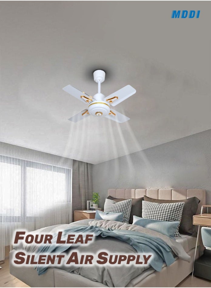 مودي مروحة سقف حديثة مقاس 24 بوصة بيضاء موفرة للطاقة مروحة هادئة مع إضاءة لغرفة النوم وغرفة المعيشة وراحة المنزل - Image 1