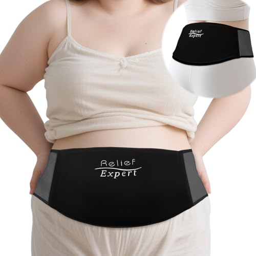 Relief Expert CSection Hot Cold Therapy Belly Binder Reusable Solid Gel Ice Pack with Soft Lycra Cover Adjustable Abdominal Wrap for PostOp Recovery and Kicks ProtectionBlack - Image 5