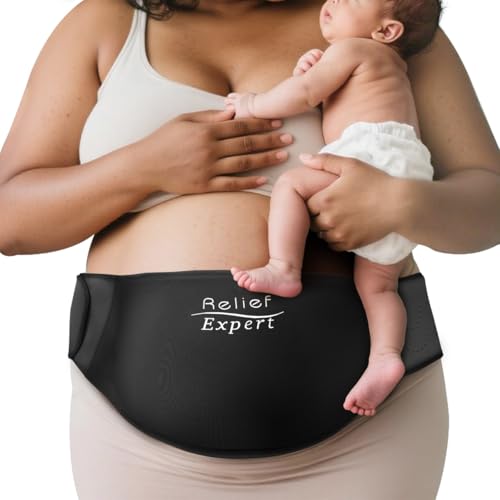 Relief Expert CSection Hot Cold Therapy Belly Binder Reusable Solid Gel Ice Pack with Soft Lycra Cover Adjustable Abdominal Wrap for PostOp Recovery and Kicks ProtectionBlack - Image 2