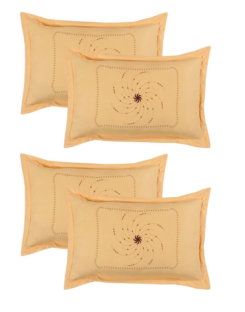 RJ Products™ Embroidery Pillow Cover King Size Set of 4 (Beige_4) - Image 1