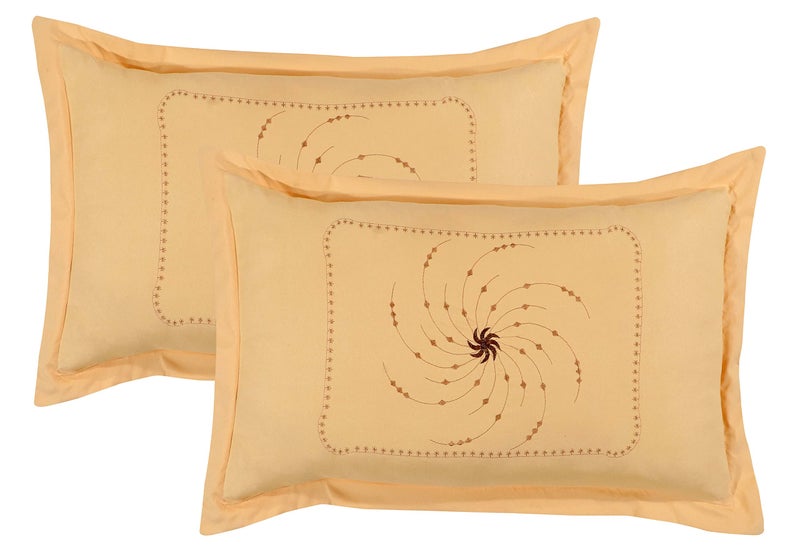 RJ Products™ Embroidery Pillow Cover King Size Set of 4 (Beige_4) - Image 2
