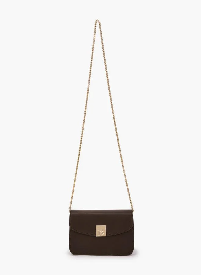 Flora Bella By Shoexpress Flora Bella Logo Accent Crossbody Bag with Chain Strap