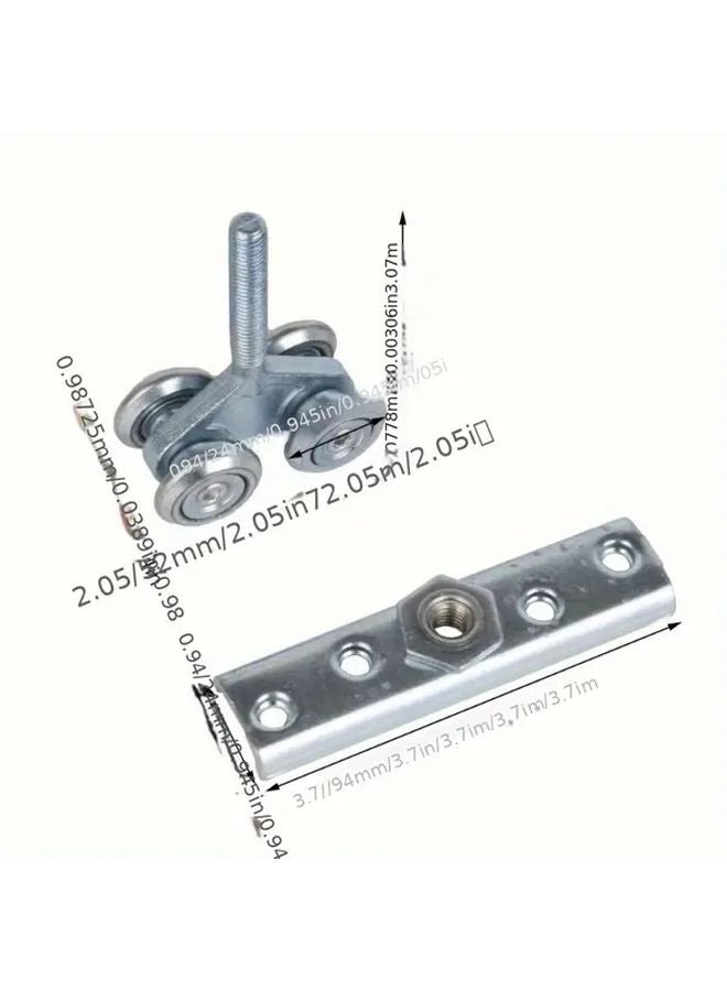Heavy Duty Sliding Door Pulley System 2pcs 198 42LB Load Capacity H4 3 With Mounting Hardware - Image 3