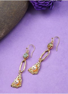 Gold Plated Pearl Beaded Drop Earring