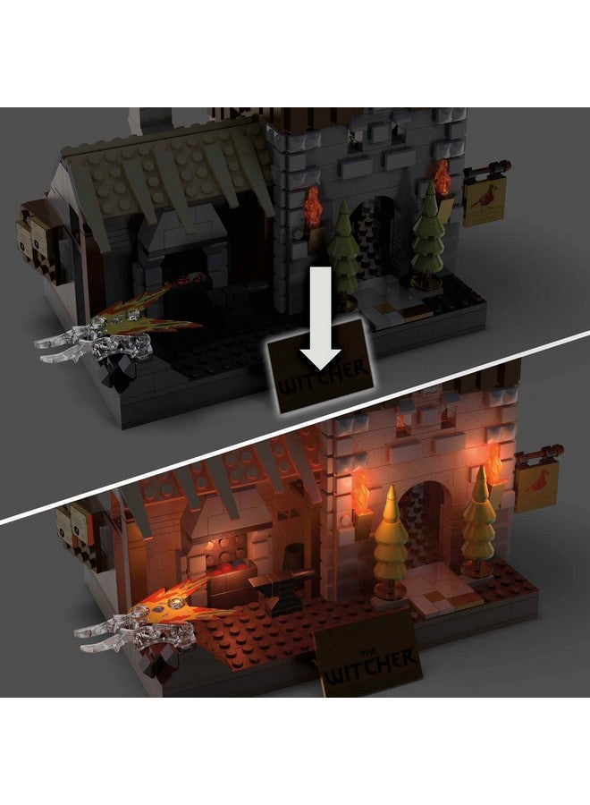 Mega Brands مجموعة ألعاب البناء MEGA The Witcher، صيد غريفين جيرالت مع 1170 قطعة، 1 شخصية ميكرو أكشن وإكسسوارات، مجموعة للبالغين - Image 3