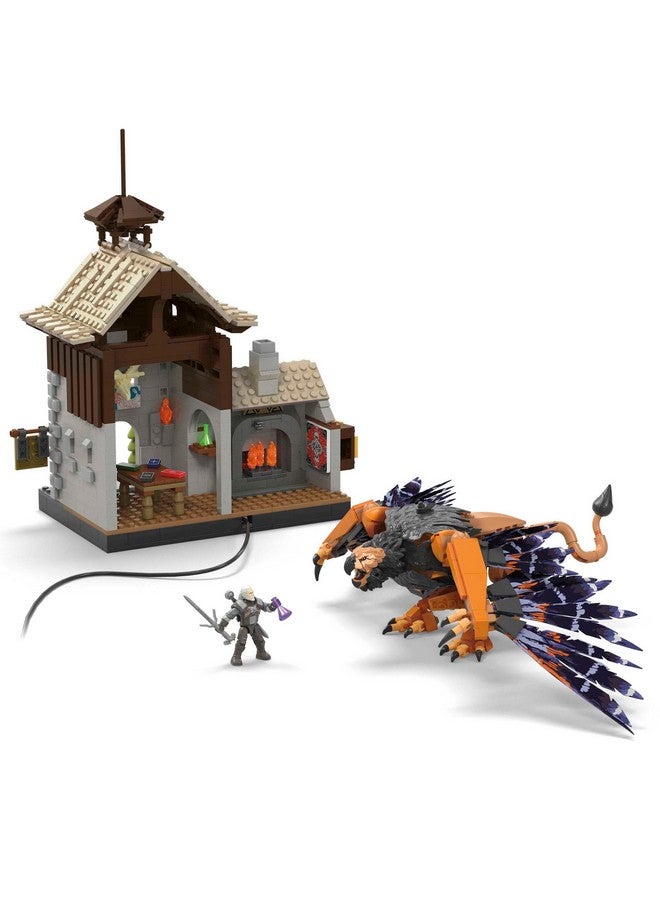 Mega Brands مجموعة ألعاب البناء MEGA The Witcher، صيد غريفين جيرالت مع 1170 قطعة، 1 شخصية ميكرو أكشن وإكسسوارات، مجموعة للبالغين - Image 2