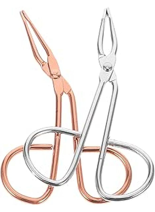 Stainless Steel Slant Tip Tweezers And Eyebrow Clips Set For Precision Grooming - Image 1