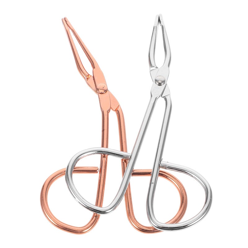Stainless Steel Slant Tip Tweezers And Eyebrow Clips Set For Precision Grooming - Image 2