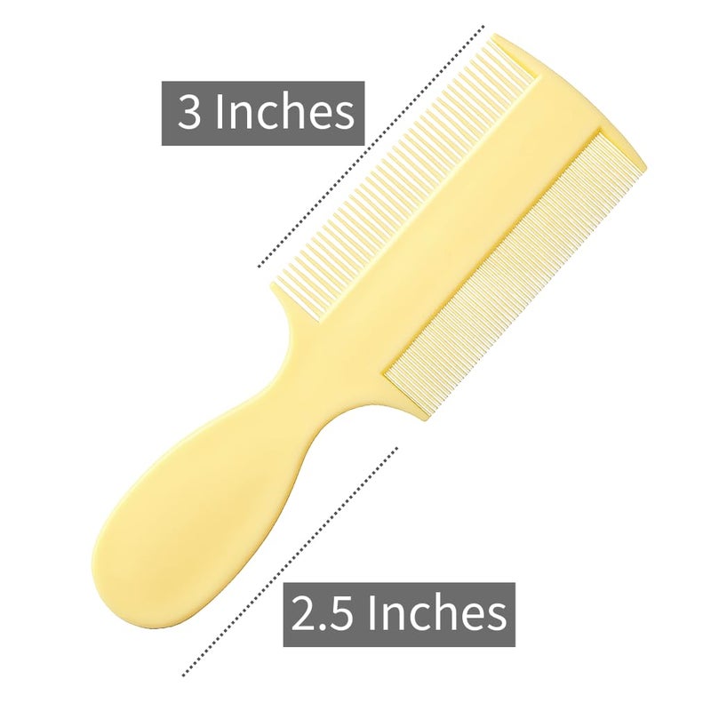 Vakly Fine Tooth Baby Comb [3 Pack] â€“ Double-Sided Infant Hair Extra Fine Detangling Comb with Handle for Cradle Cap, Dandruff & Lice â€“ Gentle Rounded Teeth for Newborns, Babies, Toddlers & Adults - Image 4